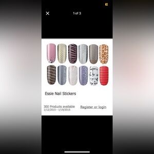 Discontinued in 2015. BNWT Essie nail stickers